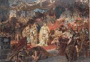 Karl von Piloty Thusnelda in the Triumphal Procession of Germanicus oil painting on canvas